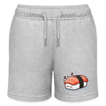 Sleeping Sushi - Kids Organic Sweat Shorts by Stanley/Stella - heather grey - Front