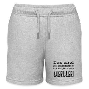 Thought Wrinkles Sayings - Kids Organic Sweat Shorts by Stanley/Stella - heather grey - Front