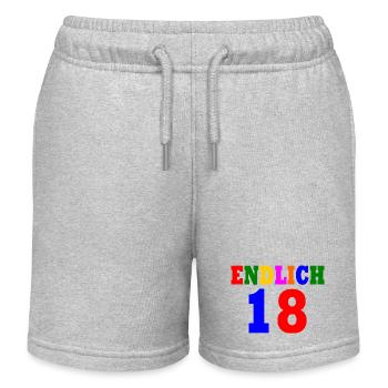 Endlich 18 - Kinder Organic Joggingshorts Mini Bolter von Stanley/Stella - Grau meliert - Vorne