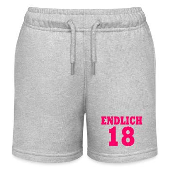 Endlich 18 - Kinder Organic Joggingshorts Mini Bolter von Stanley/Stella - Grau meliert - Vorne