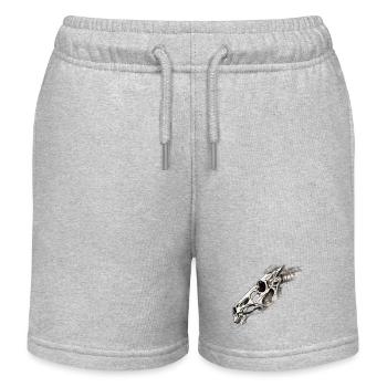 Pferd Skull - Kinder Organic Joggingshorts Mini Bolter von Stanley/Stella - Grau meliert - Vorne