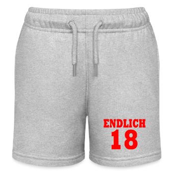 Endlich 18 - Kinder Organic Joggingshorts Mini Bolter von Stanley/Stella - Grau meliert - Vorne