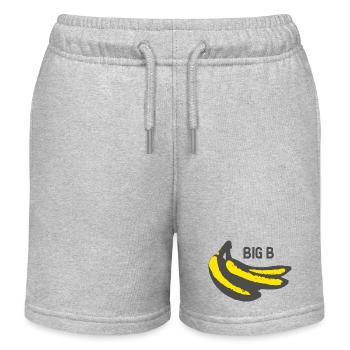 Bananen Stil - BIG B - color - Kinder Organic Joggingshorts Mini Bolter von Stanley/Stella - Grau meliert - Vorne