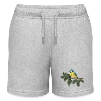 Colorful bird - Kids Organic Sweat Shorts by Stanley/Stella - heather grey - Front