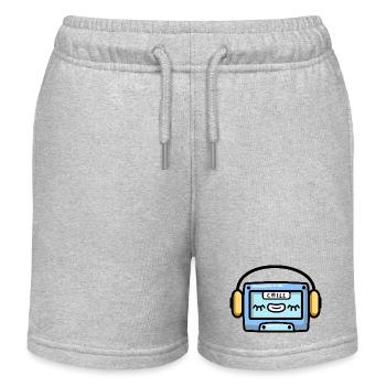 Cassette musicale relaxante avec des écouteurs - Short de jogging enfant bio Stanley/Stella - gris chiné - Devant