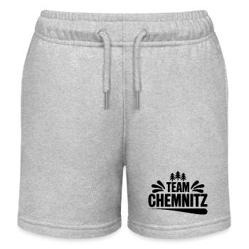 Team Chemnitz - Kinder Organic Joggingshorts Mini Bolter von Stanley/Stella - Grau meliert - Vorne
