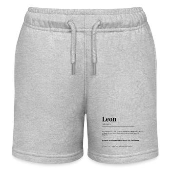 Leon - Kinder Organic Joggingshorts Mini Bolter von Stanley/Stella - Grau meliert - Vorne