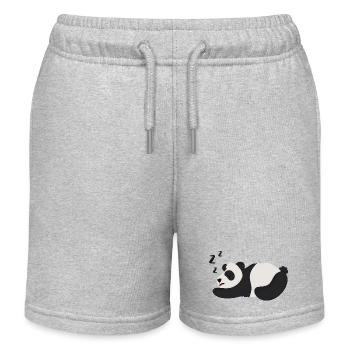 Panda Panda Bear - Kids Organic Sweat Shorts by Stanley/Stella - heather grey - Front