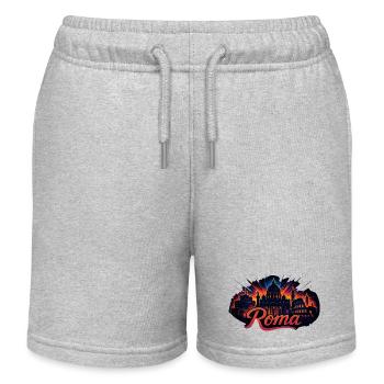 Rome Roma Capital Italy Silhouette Gift - Kids Organic Sweat Shorts by Stanley/Stella - heather grey - Front