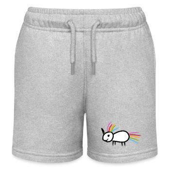 Einhorn - Kinder Organic Joggingshorts Mini Bolter von Stanley/Stella - Grau meliert - Vorne