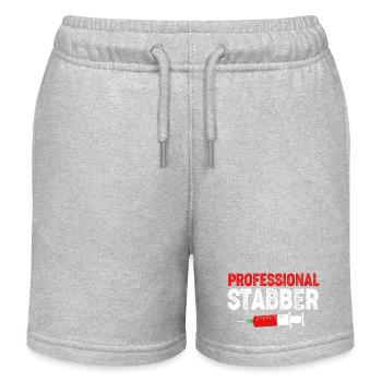 Phlebotomist Nurse Nurse Blood Sampling - Kids Organic Sweat Shorts by Stanley/Stella - heather grey - Front