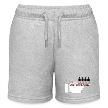 Poing Autoritaire  - Short de jogging enfant bio Stanley/Stella - gris chiné - Devant