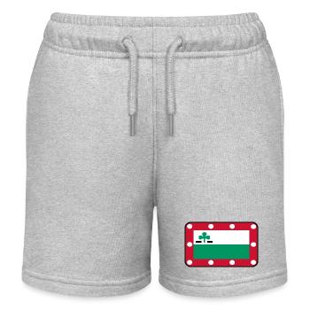 Logo du drapeau Meppeldag – Style urbain - Short de jogging enfant bio Stanley/Stella - gris chiné - Devant