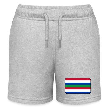 Logo du drapeau Schier – Island Wear - Short de jogging enfant bio Stanley/Stella - gris chiné - Devant