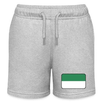 Vlieland Flag Logo – Island Wear - Kids Organic Sweat Shorts by Stanley/Stella - heather grey - Front