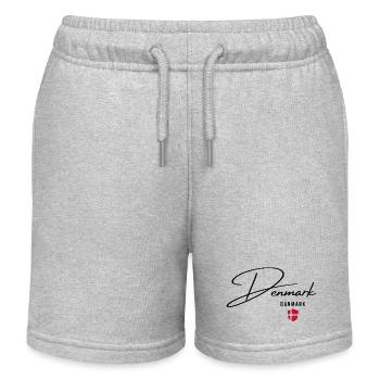 Flagge von Dänemark, dänischer Stolz - Kinder Organic Joggingshorts Mini Bolter von Stanley/Stella - Grau meliert - Vorne