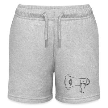 Megafon / Megaphon - Kinder Organic Joggingshorts Mini Bolter von Stanley/Stella - Grau meliert - Vorne