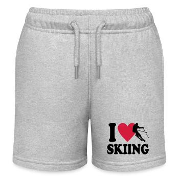 Ski - Kinder Organic Joggingshorts Mini Bolter von Stanley/Stella - Grau meliert - Vorne
