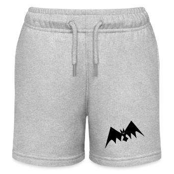 black bat bats bloodsucker vampire - Kids Organic Sweat Shorts by Stanley/Stella - heather grey - Front