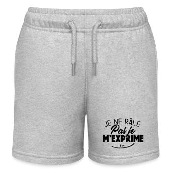 Je ne râle pas je m'exprime - Short de jogging enfant bio Stanley/Stella - gris chiné - Devant