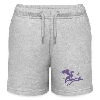 drache design silhouette toter baum - Kinder Organic Joggingshorts Mini Bolter von Stanley/Stella - Grau meliert - Vorne