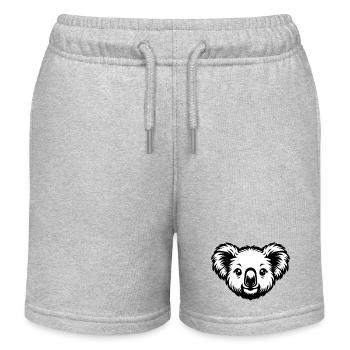 Koala. Cute Animal Children - Kids Organic Sweat Shorts by Stanley/Stella - heather grey - Front
