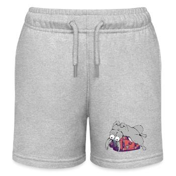 Lapin Valise Voyage Voyage Vacances Vacances Prêts Lapins - Short de jogging enfant bio Stanley/Stella - gris chiné - Devant