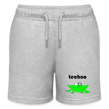 techno frosch - Kinder Organic Joggingshorts Mini Bolter von Stanley/Stella - Grau meliert - Vorne