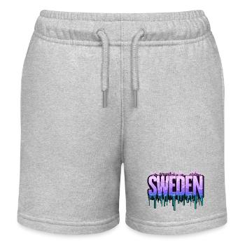Halloween Happy Horror Monster Blood Spooky Scary - Kids Organic Sweat Shorts by Stanley/Stella - heather grey - Front