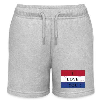Holland / Netherlands / Pays-Bas Flag / Drapeau - Kids Organic Sweat Shorts by Stanley/Stella - heather grey - Front