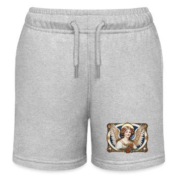 Ange - Short de jogging enfant bio Stanley/Stella - gris chiné - Devant