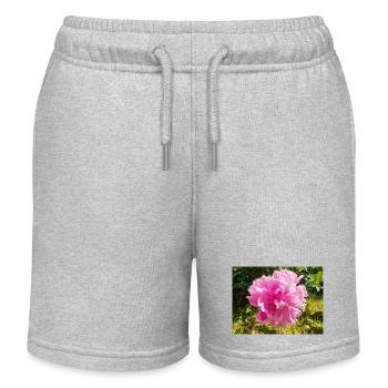 Chinesische Pfingstrose Chinesische Pfingsrose Paeonia - Kinder Organic Joggingshorts Mini Bolter von Stanley/Stella - Grau meliert - Vorne