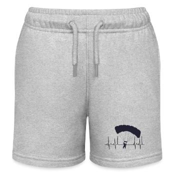 Fallschirmspringen Gleitschirm kardiogramm - Kinder Organic Joggingshorts Mini Bolter von Stanley/Stella - Grau meliert - Vorne