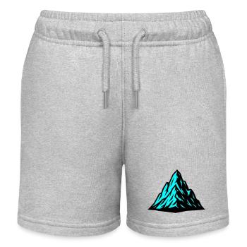 Berg Alpen Symbol - Kinder Organic Joggingshorts Mini Bolter von Stanley/Stella - Grau meliert - Vorne