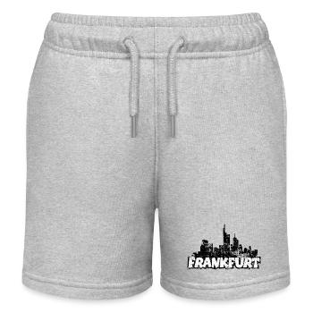 Frankfurter Skyline Frankfurt (Vintage S/W) - Kinder Organic Joggingshorts Mini Bolter von Stanley/Stella - Grau meliert - Vorne