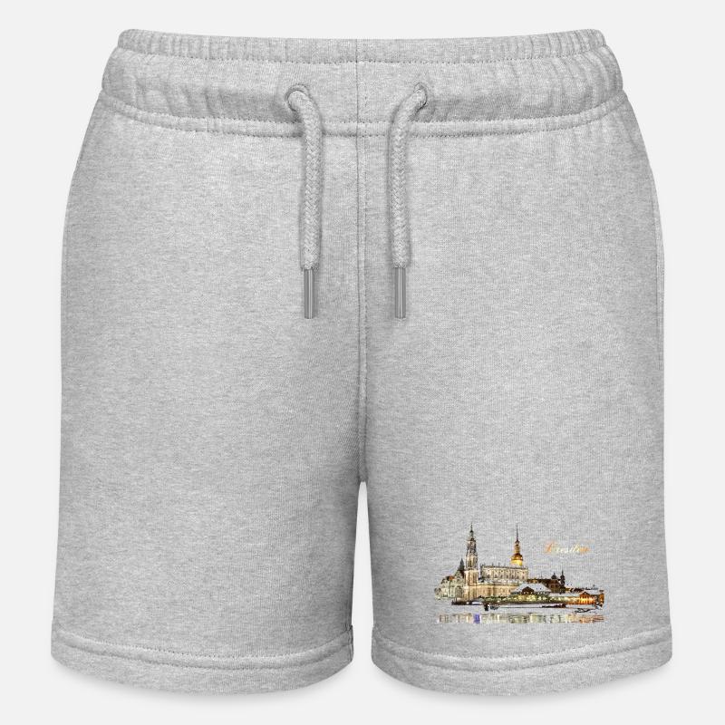 Dresden - Kinder Organic Joggingshorts Mini Bolter von Stanley/Stella - Grau meliert