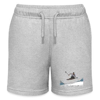 Skifahren, Pistenspaß - Kinder Organic Joggingshorts Mini Bolter von Stanley/Stella - Grau meliert - Vorne