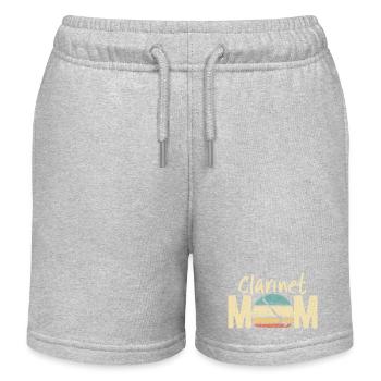 Klarinette Mama Retro Vintage Marching Band Design - Kinder Organic Joggingshorts Mini Bolter von Stanley/Stella - Grau meliert - Vorne