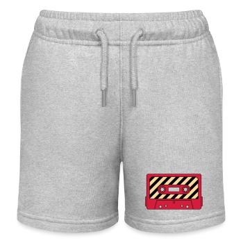 Kassette Retro Mixtape – Musik Kult Motiv - Kinder Organic Joggingshorts Mini Bolter von Stanley/Stella - Grau meliert - Vorne
