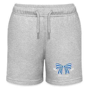 Boucle d’Ellada - Short de jogging enfant bio Stanley/Stella - gris chiné - Devant