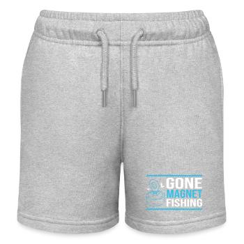 Magnetangeln Angeln Magnet Angler - Kinder Organic Joggingshorts Mini Bolter von Stanley/Stella - Grau meliert - Vorne