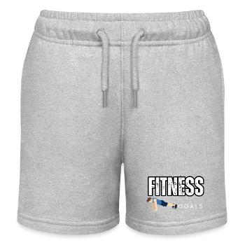 Objectifs Fitness: Pushups & Détermination - Short de jogging enfant bio Stanley/Stella - gris chiné - Devant