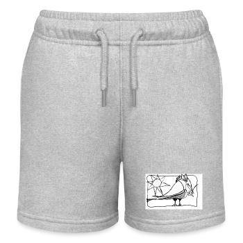 Message ancien - Short de jogging enfant bio Stanley/Stella - gris chiné - Devant