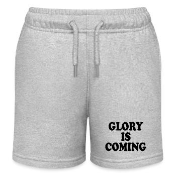 Glory is coming - Kids Organic Sweat Shorts by Stanley/Stella - heather grey - Front