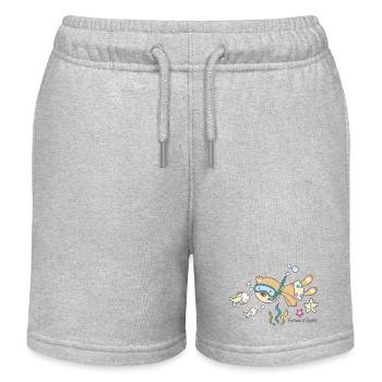 Snorkel Bears - Kids Organic Sweat Shorts by Stanley/Stella - heather grey - Front