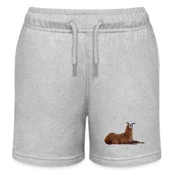 Lama - Short de jogging enfant bio Stanley/Stella - gris chiné - Devant