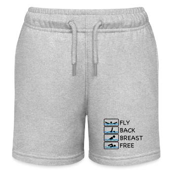 nager - Short de jogging enfant bio Stanley/Stella - gris chiné - Devant