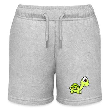 Sweet turtle turtles - Kids Organic Sweat Shorts by Stanley/Stella - heather grey - Front