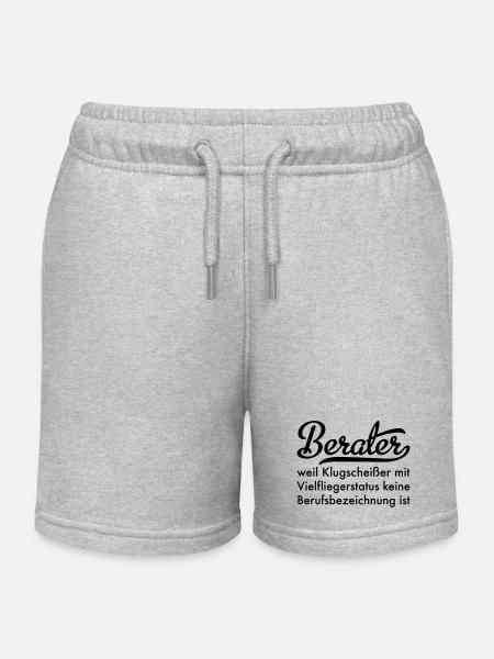 Berater - Kinder Organic Joggingshorts Mini Bolter von Stanley/Stella - Grau meliert