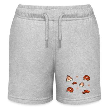 Bonnets rouges - Amoureux des chapeaux - Short de jogging enfant bio Stanley/Stella - gris chiné - Devant